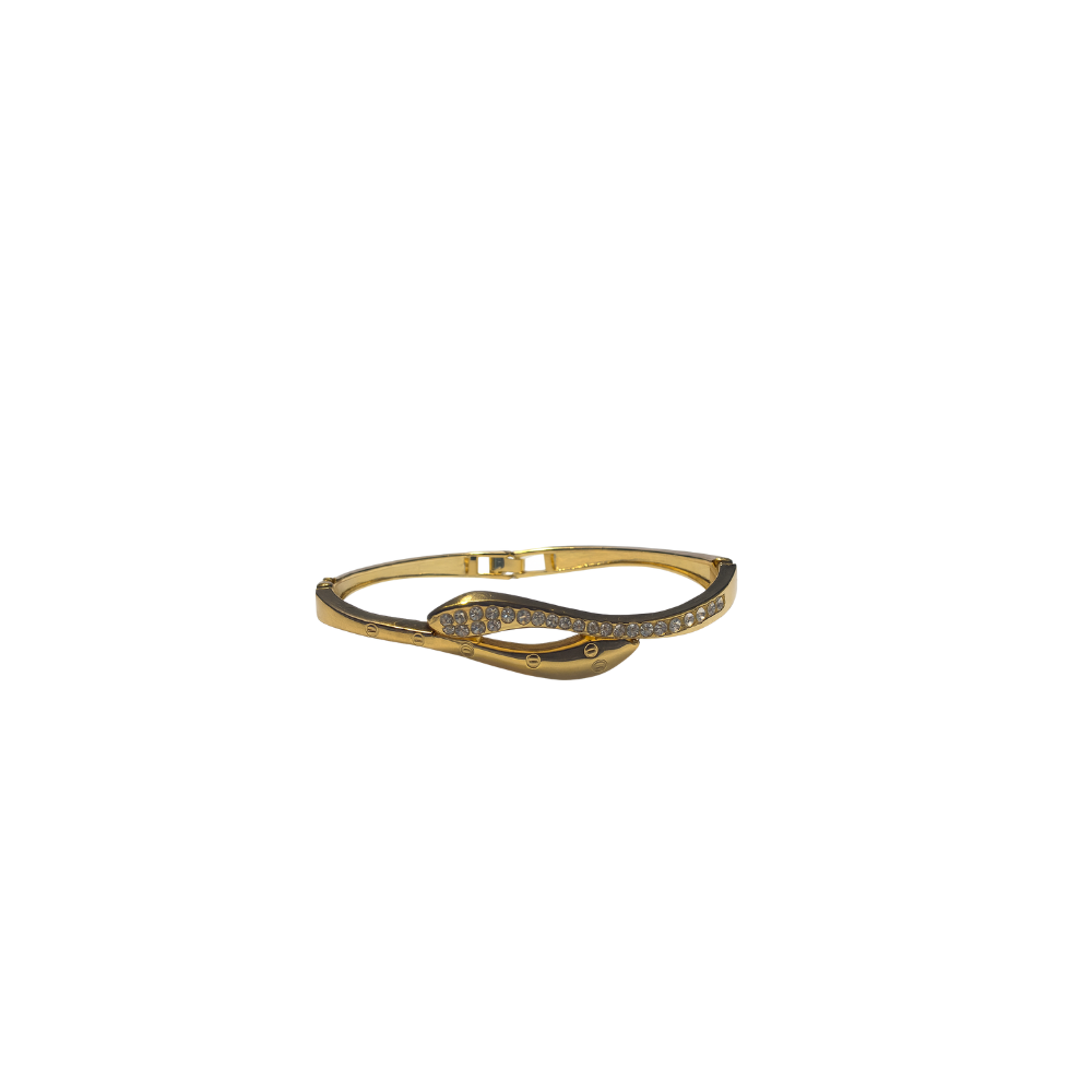 Gold Wave Crystal Bracelet