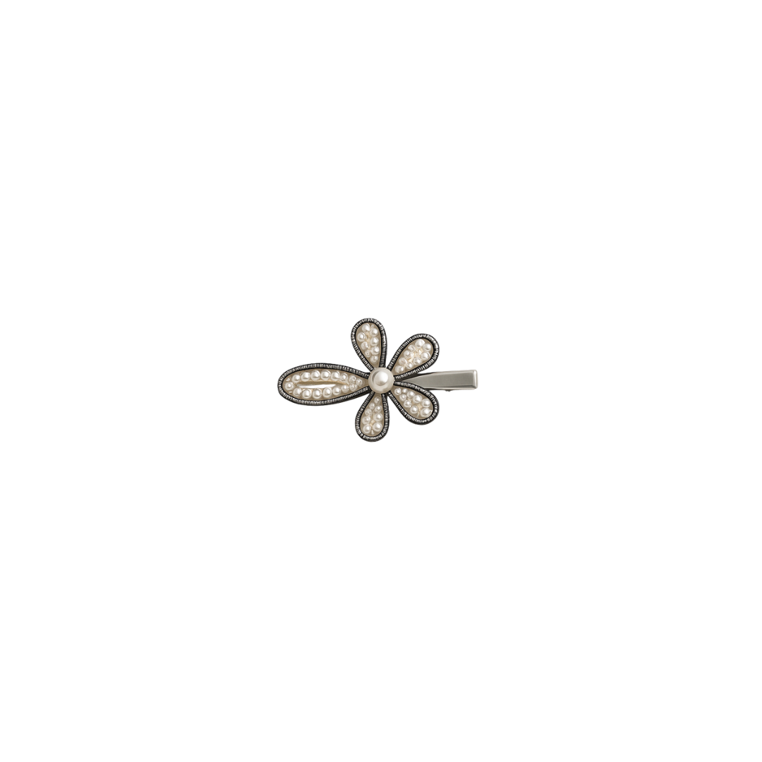 Pearl petal flower hair clip
