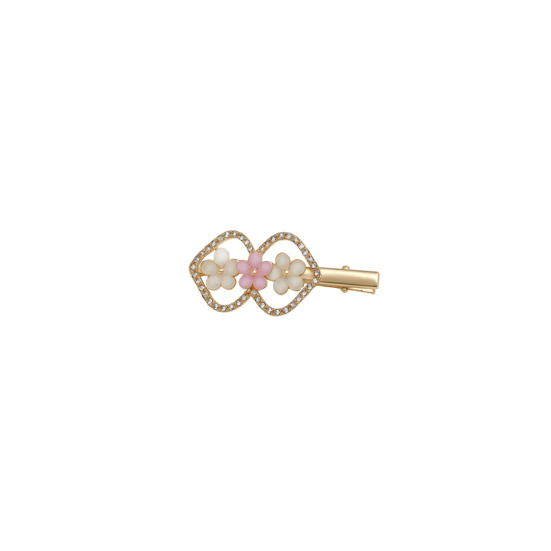 Pastel blossom diamond hair clip