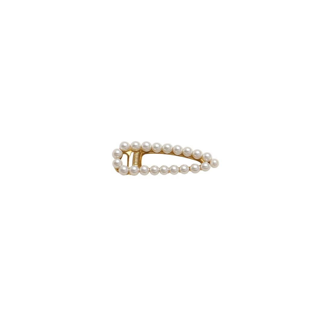 Classic pearl bar hair clip