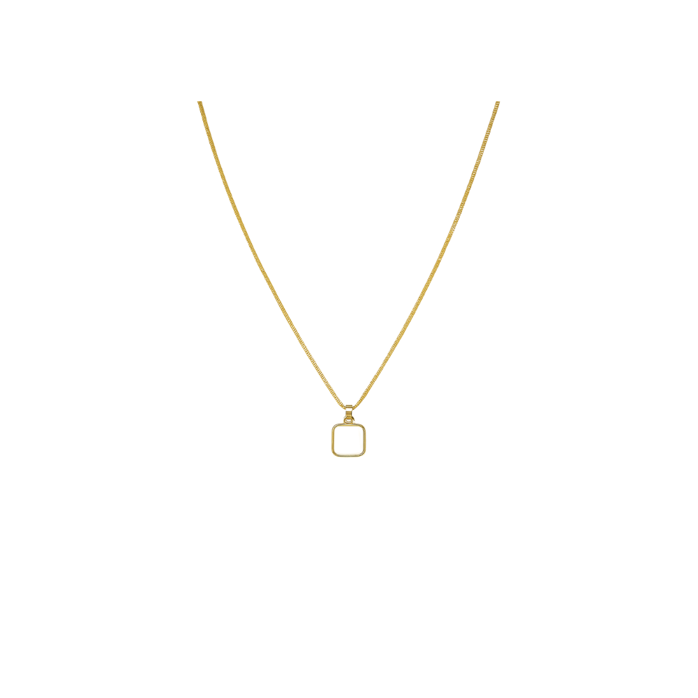 Minimalist Gold Square Pendant