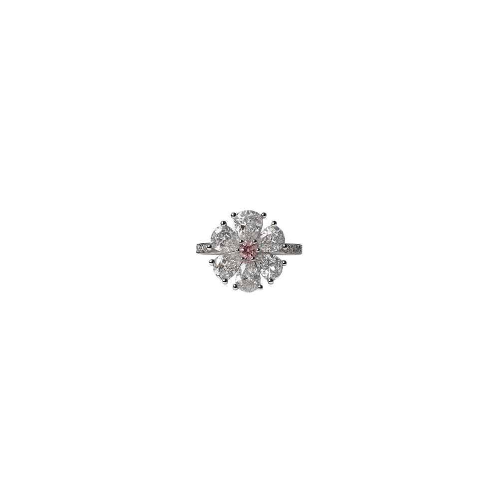 Blooming Crystal Flower Ring