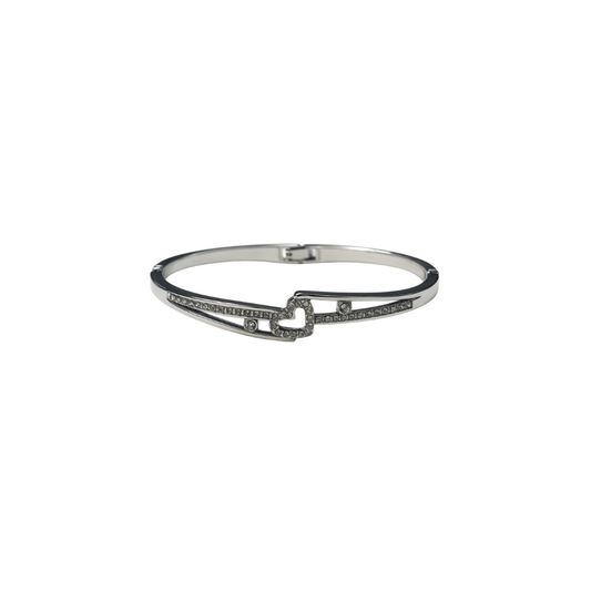 Silver Heart Crystal Bracelet