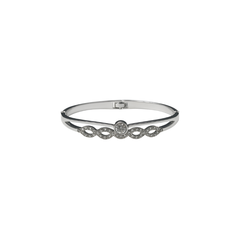 Silver Circle Crystal Bracelet