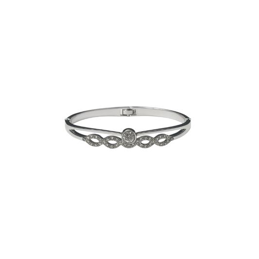 Silver Circle Crystal Bracelet