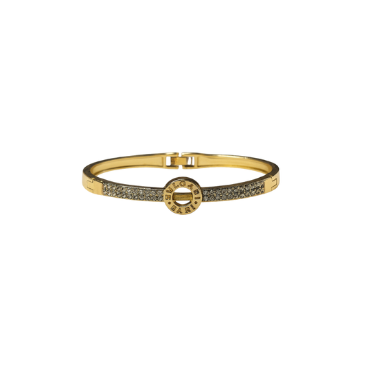 Gold Crystal Circle Bracelet