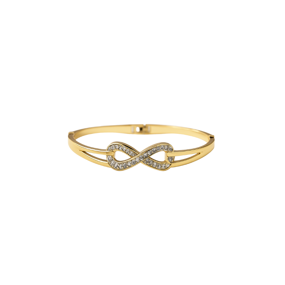 Gold Intertwined Crystal Bracelet