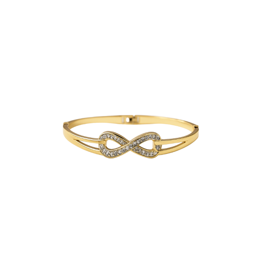 Gold Intertwined Crystal Bracelet