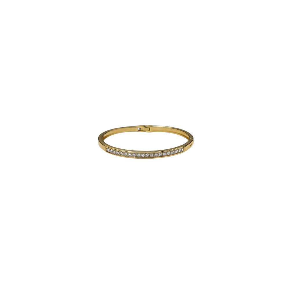 Gold Classic Crystal Bangle