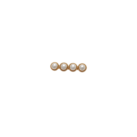 Gold pearl & crystal hair clip