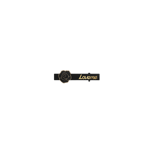 Black rose “Love Me” hair clip
