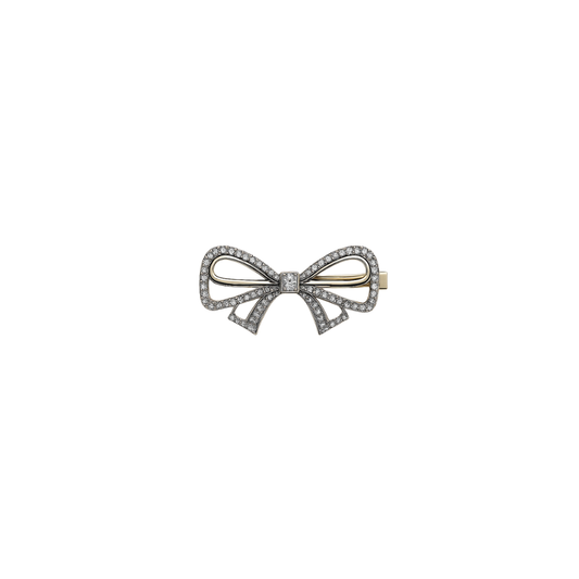 Sparkling crystal loop bow hair clip