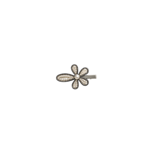 Pearl petal flower hair clip