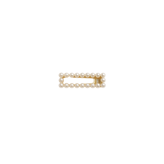 Rectangular pearl elegance hair clip