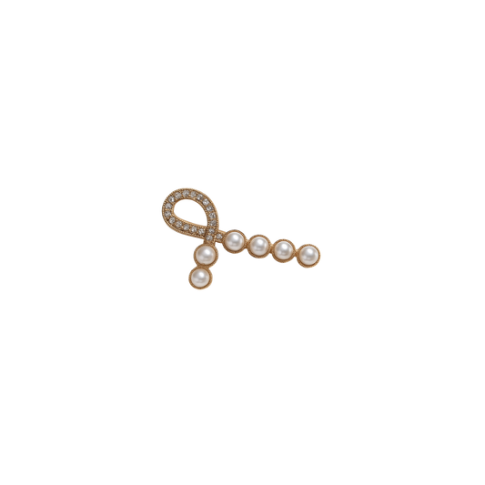 Infinity pearl sparkle hair clip