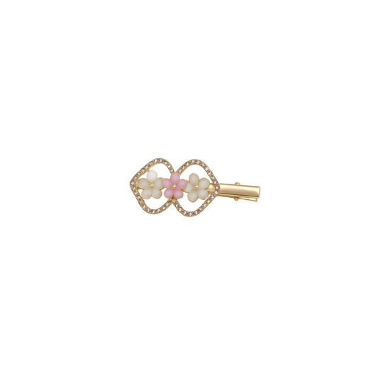 Pastel blossom diamond hair clip