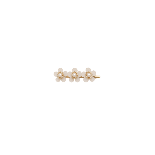 Crystal daisy pearl hair clip