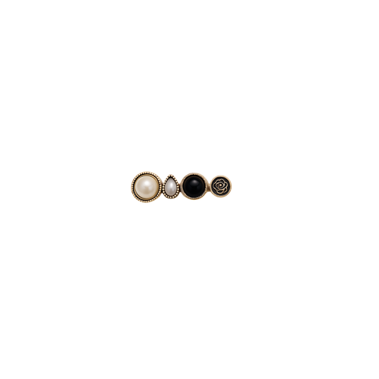 Midnight pearl charm hair clip