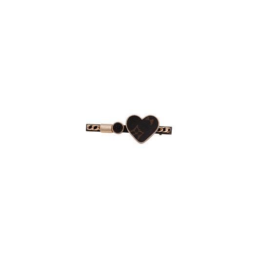 Golden heart chain hair clip