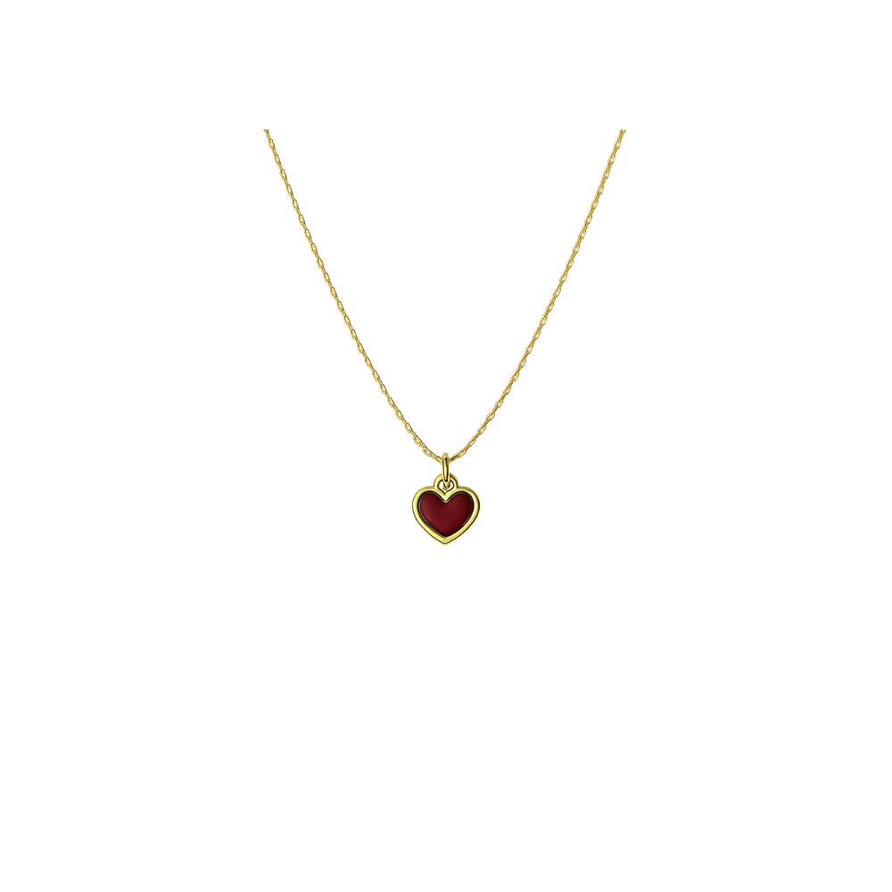 Gold Red Heart