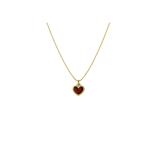 Gold Red Heart