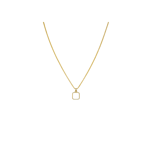 Minimalist Gold Square Pendant