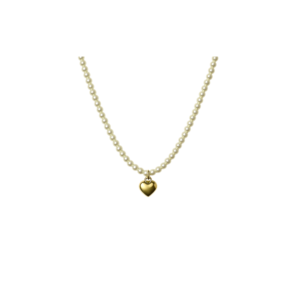 Golden Heart Pearl Choker