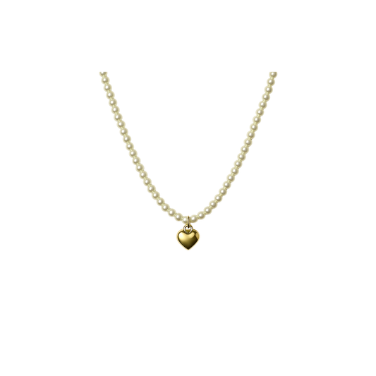 Golden Heart Pearl Choker