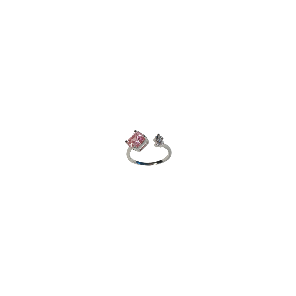 Pink Gem Open Ring