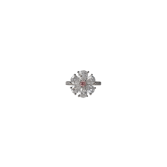 Blooming Crystal Flower Ring